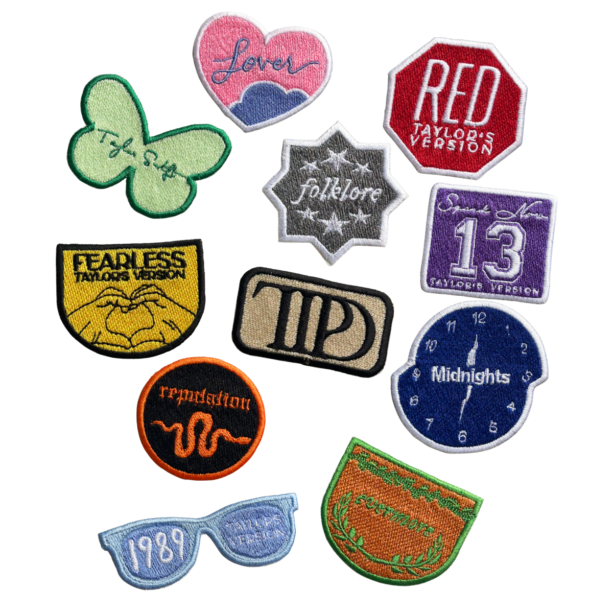 TS Eras 11 Patch-uri Textile cu diverse forme (Set sau Individual)