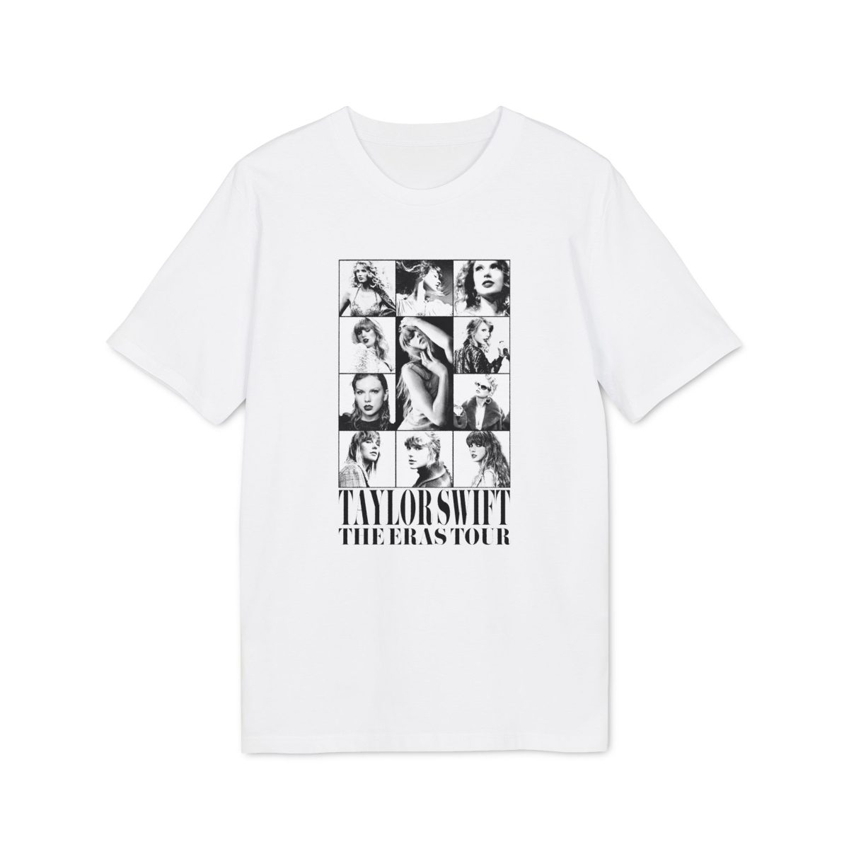 The Eras Tour Alb-Negru tricou alb imprimat Color Overlay