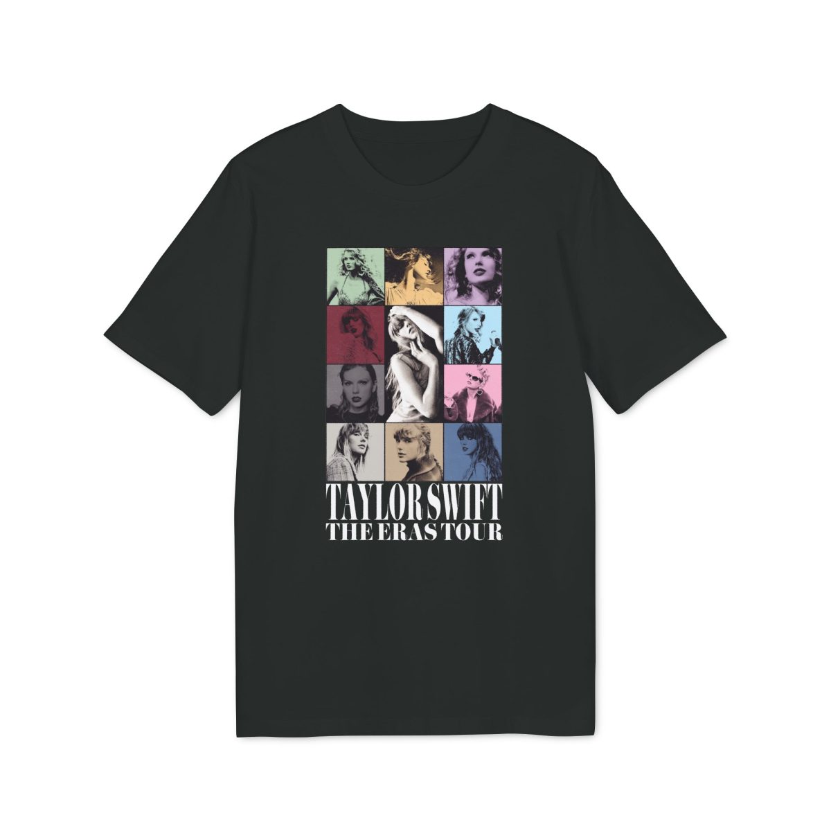 The Eras Tour tricou negru imprimat Color Overlay