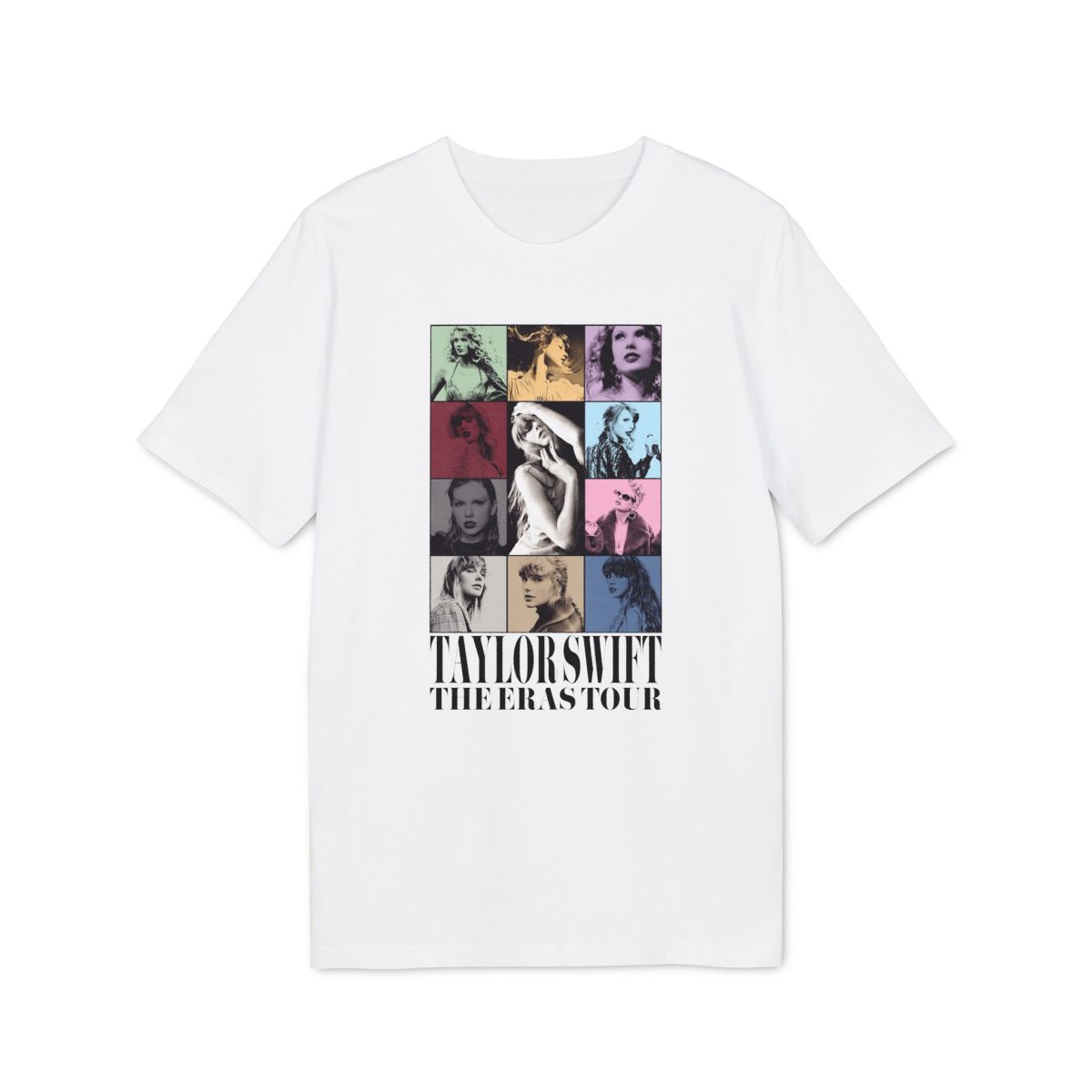 The Eras Tour tricou alb imprimat Color Overlay