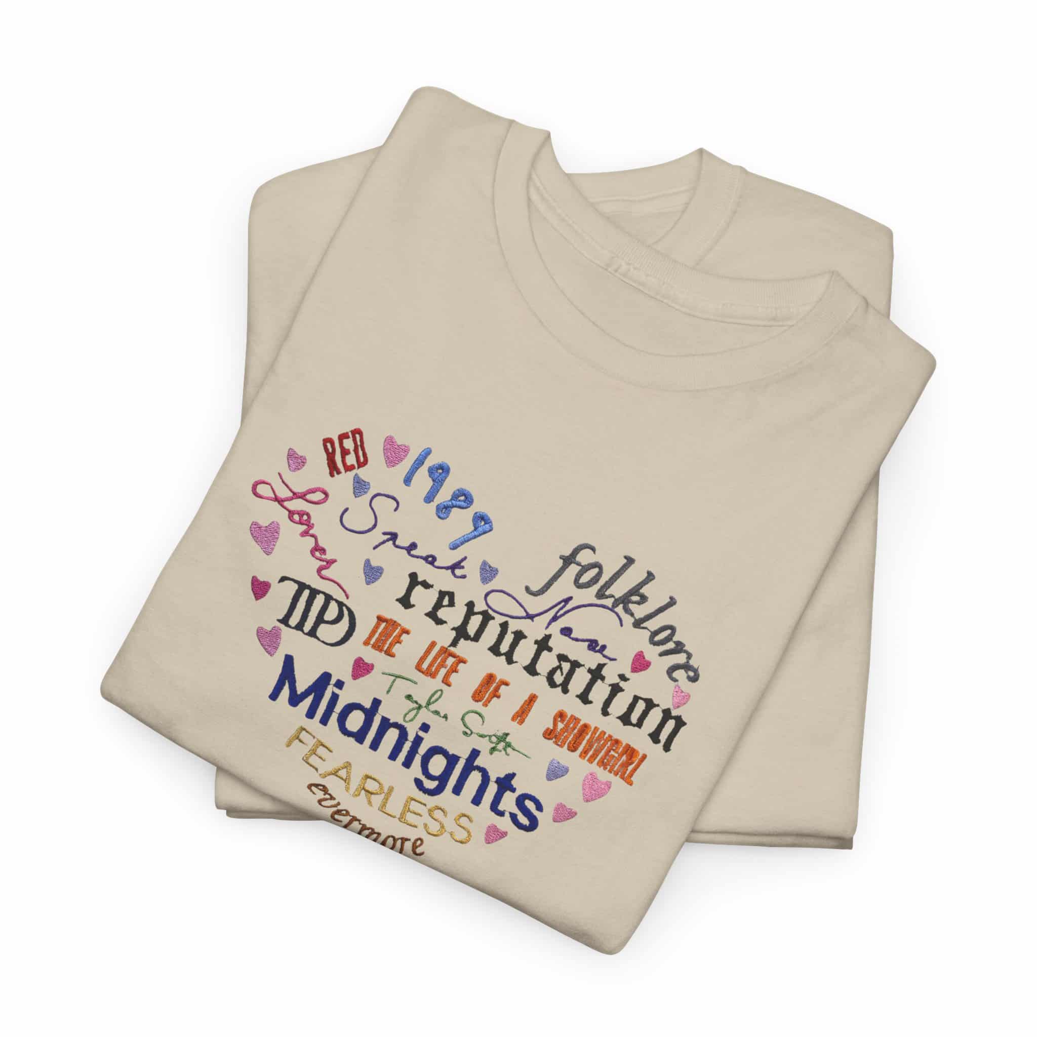 Tricou/Bluza brodata Eras Tour in forma de inima Taylors Version - Image 3