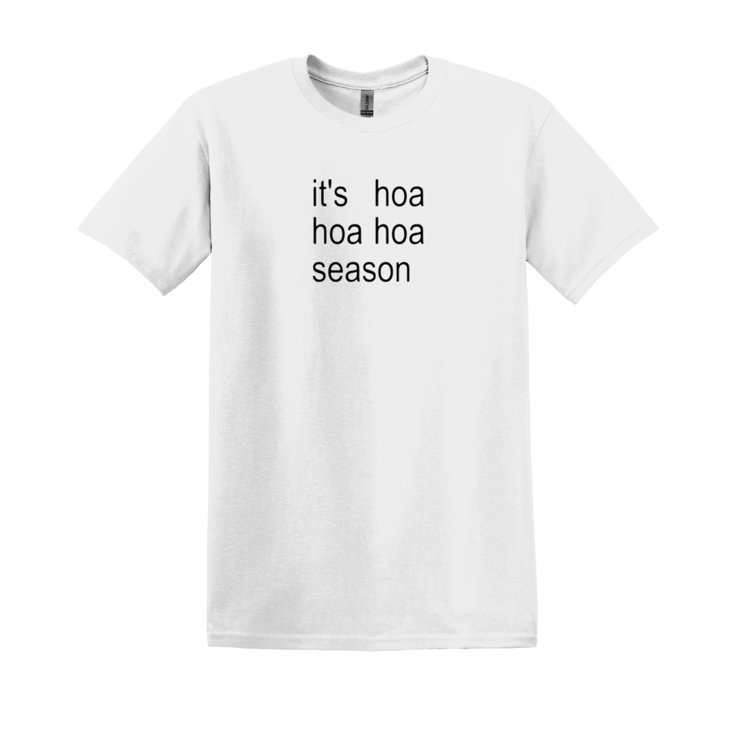 Twilight x Brat it's hoa hoa hoa season, tricou alb brodat