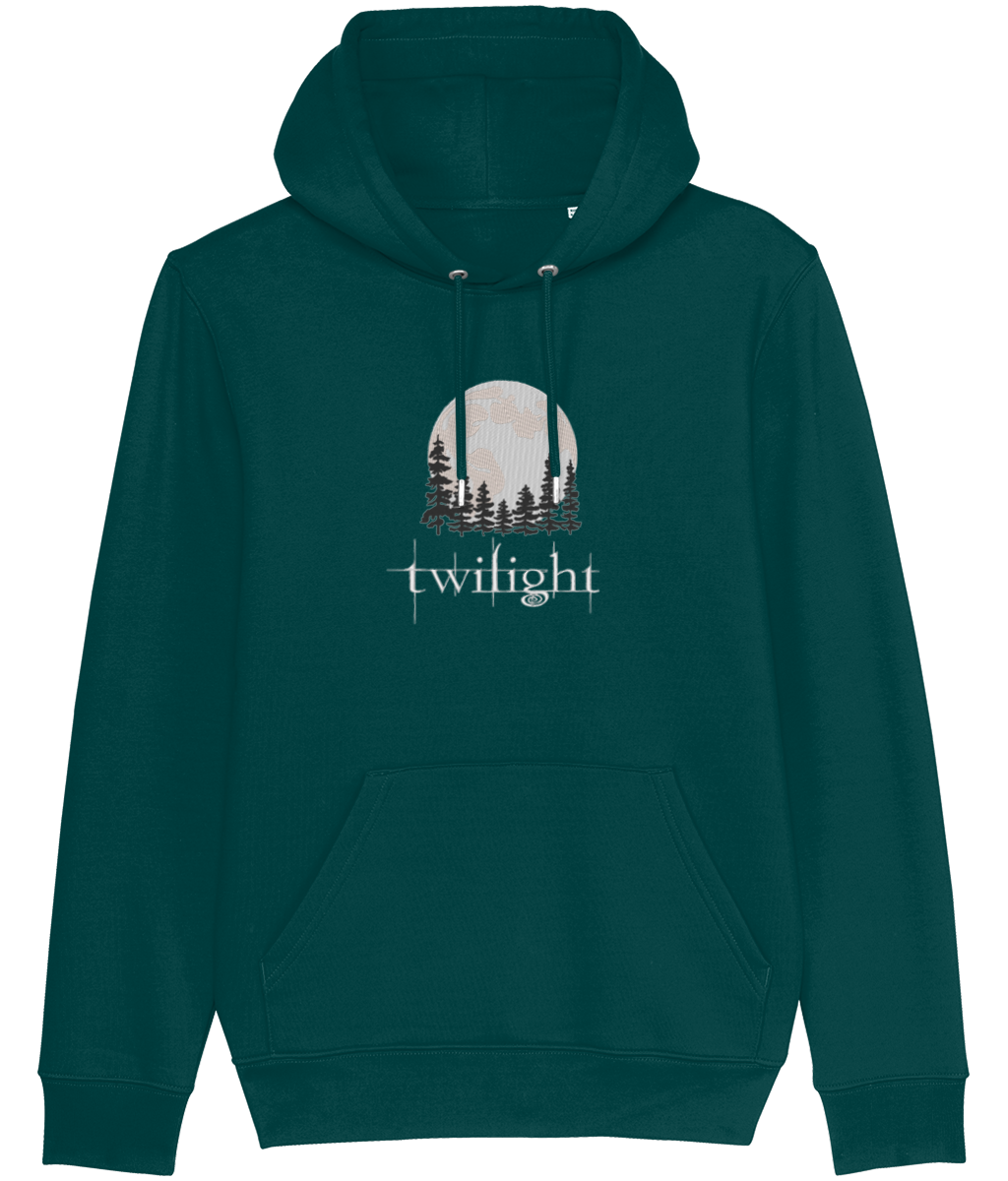 Twilight Moon Bluza/Hanorac Brodat Verde sau Negru, broderie pe fata, logo si grafica Twilight