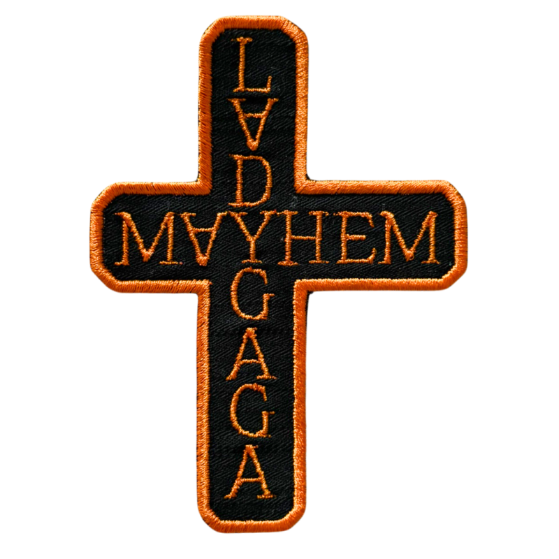 Mayhem Lady Gaga patch textil adeziv in forma de cruce