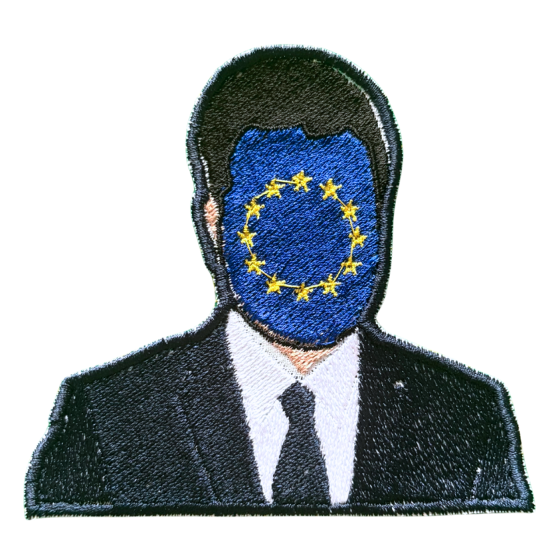 European Union x Nicusor Dan patch brodat adeziv