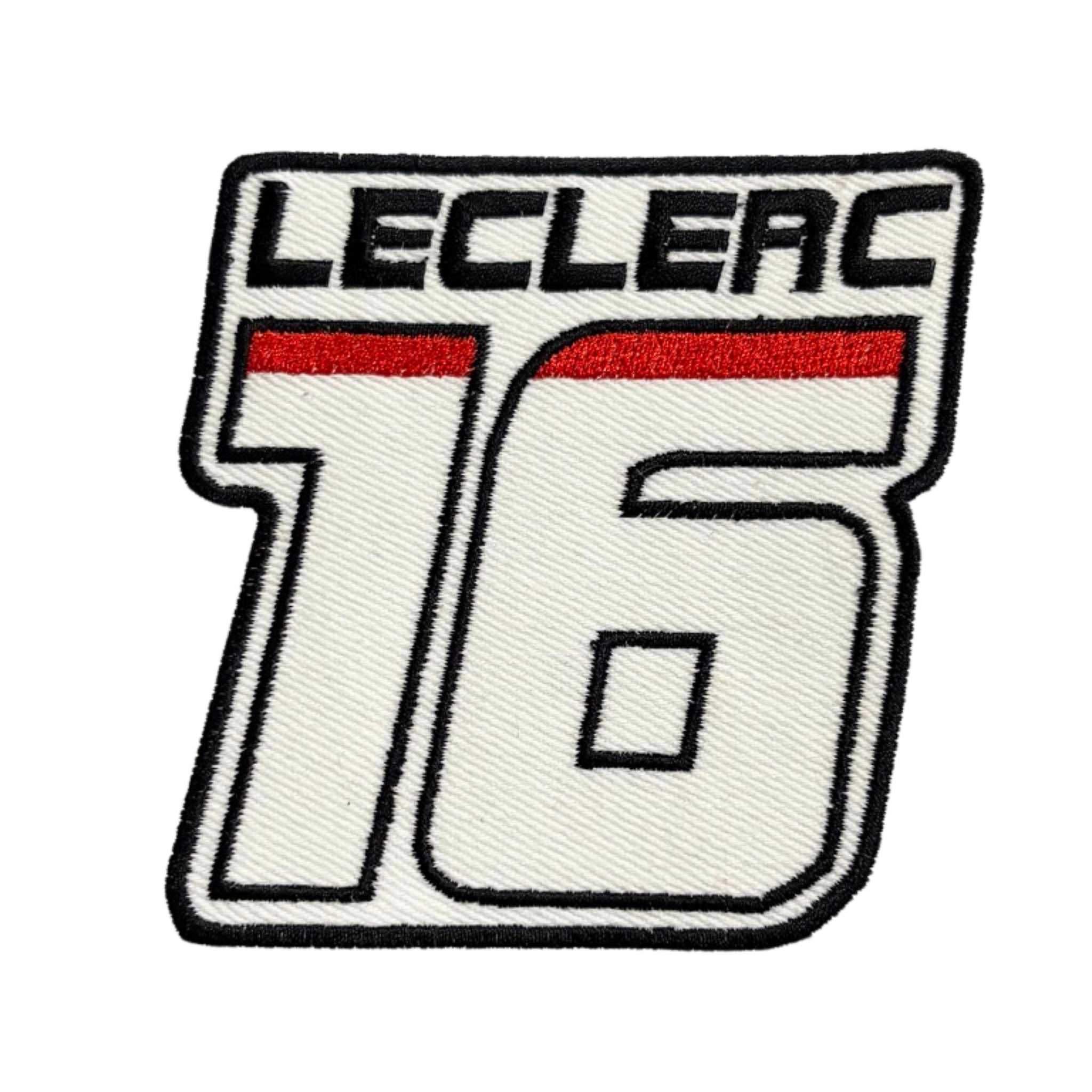 Patch Formula 1 Charles Leclerc 16 – Emblemă adezivă personalizată pentru haine și accesorii