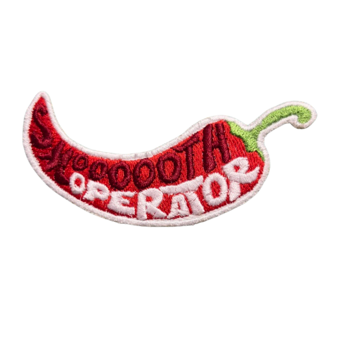 Patch adeziv „Smooth Operator” Carlos Sainz– Ardei iute brodat inspirat de Formula 1, fan Ferrari