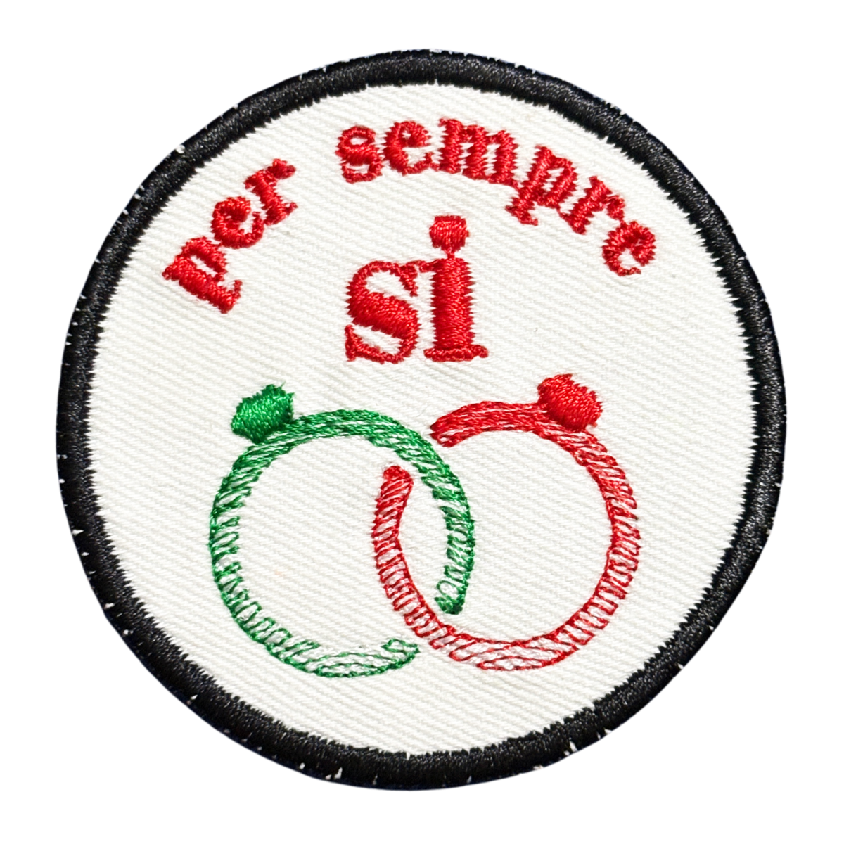 Patch Brodat Per Sempre Si, Sal Da Vinci Eurovision 2026 - aplicare cu fierul de călcat sau de cusut