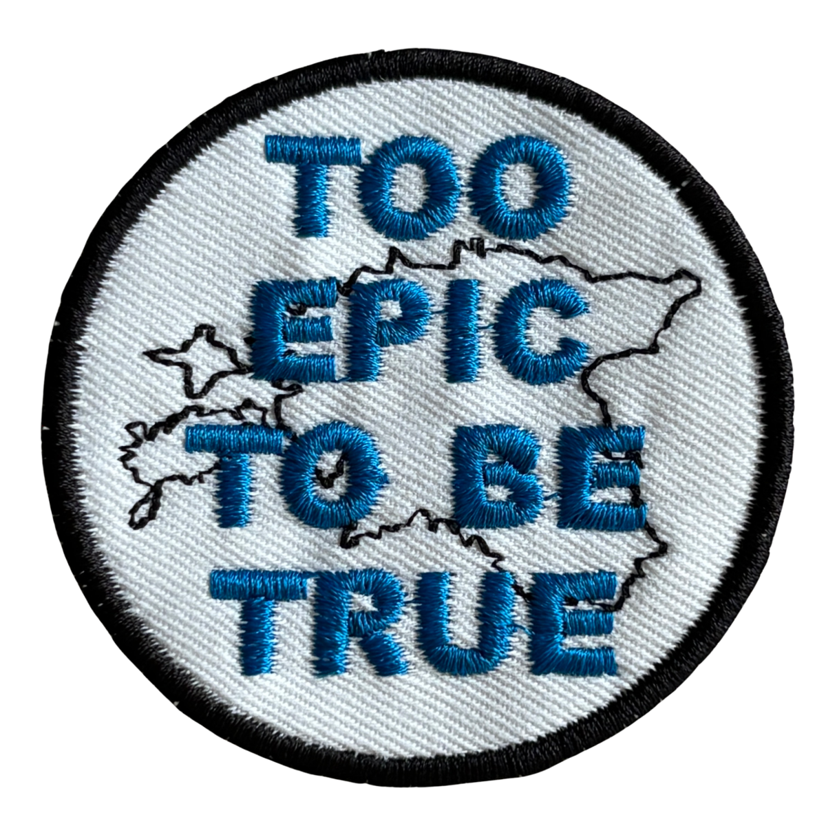 Patch Brodat Too Epic To Be True, Vanilla Ninja, Eurovision 2026 Estonia - aplicare cu fierul de călcat sau de cusut