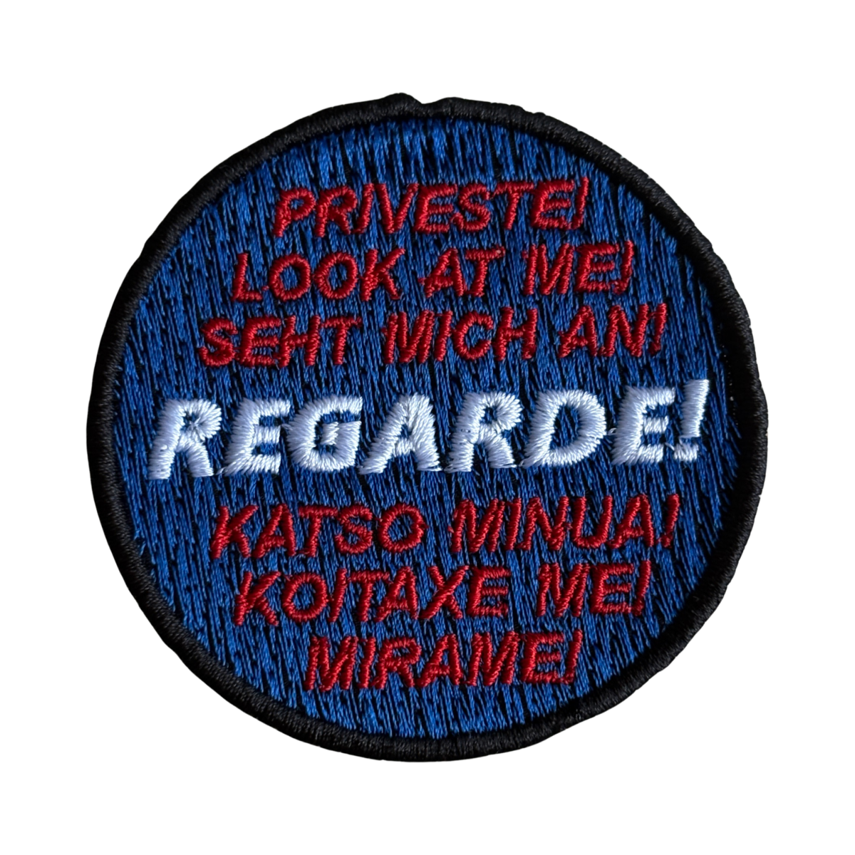 Patch Brodat Regarde!, Monroe, Eurovision 2026 France - aplicare cu fierul de călcat sau de cusut