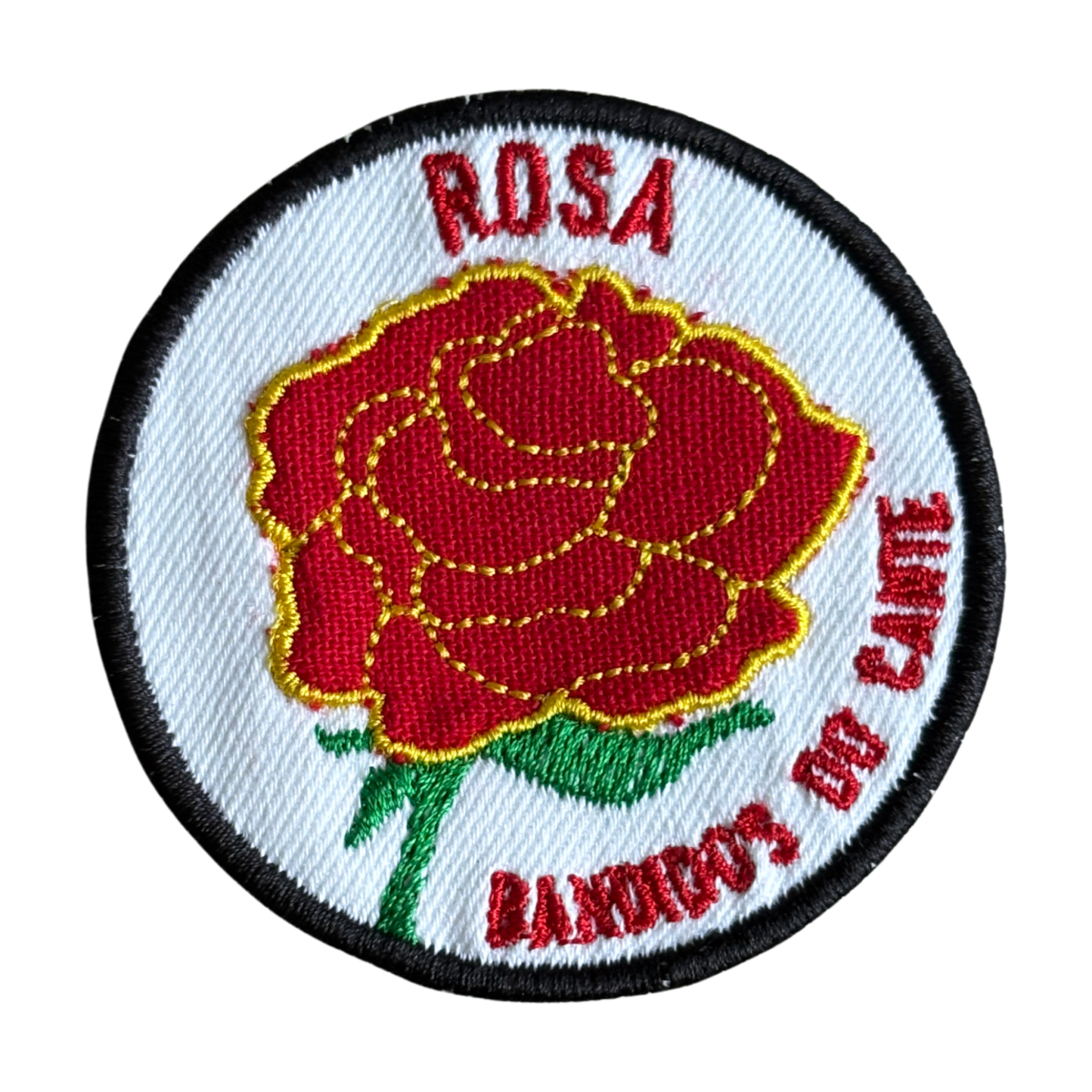 Patch Brodat Rosa, Bandidos do Cante, Eurovision 2026 Portugal - aplicare cu fierul de călcat sau de cusut